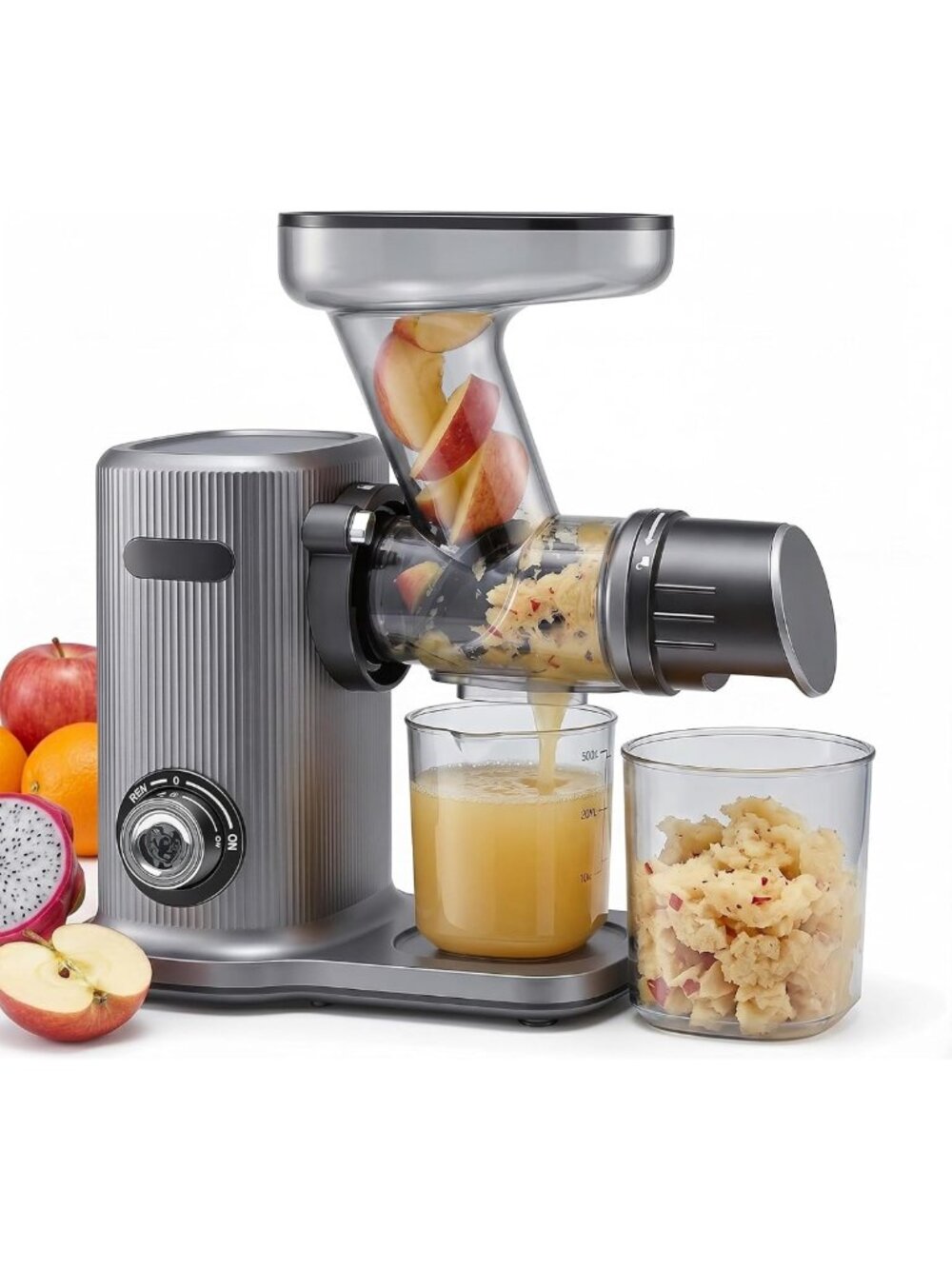 Cold Press Slow Masticating Juicer with Extra Wide Feed Chute & Easy Clean